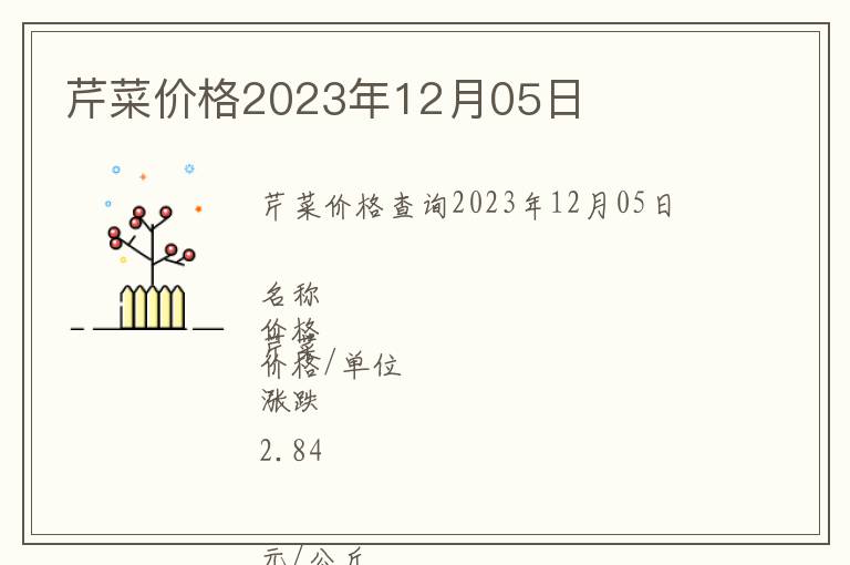 芹菜最新价格行情及分析